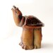Pottery Animal Snapping Turtle - Vintage Fun Turtle Figurine - Cabin Woodland Decor