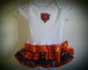 Chicago Bears inspired baby girl outfit