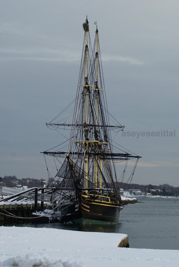 Items Similar To Snowy View Of The Tall Ship The Friendship In Salem