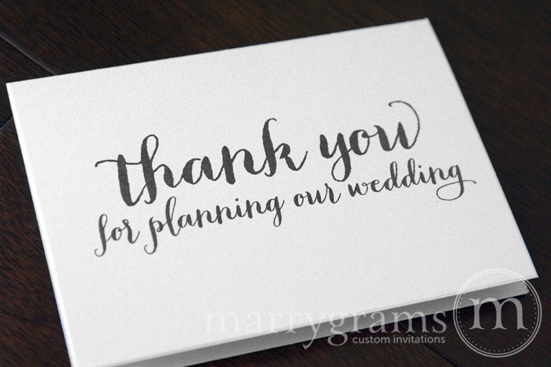 Wedding Card to Your Wedding Planner or Coordinator — Thank You for ...