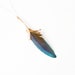 Pointy Blue Feather Pendant