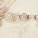 Pink and Crystal Butterfly Charm Key Ring, Pink Glass Beads,Swarovski Crystal, Lampwork, Glass Beaded Charm Key Chain. CKDesigns.us