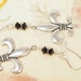 Fleur De Lis Earrings. Fleur De Lis and Swarovski Crystal Dangling Beaded Pierced Earring. CKDesigns.us