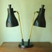 Mid Century Modern Lightolier Double Headed Desk Lamp - Gerald Thurston Era Desk Lamp