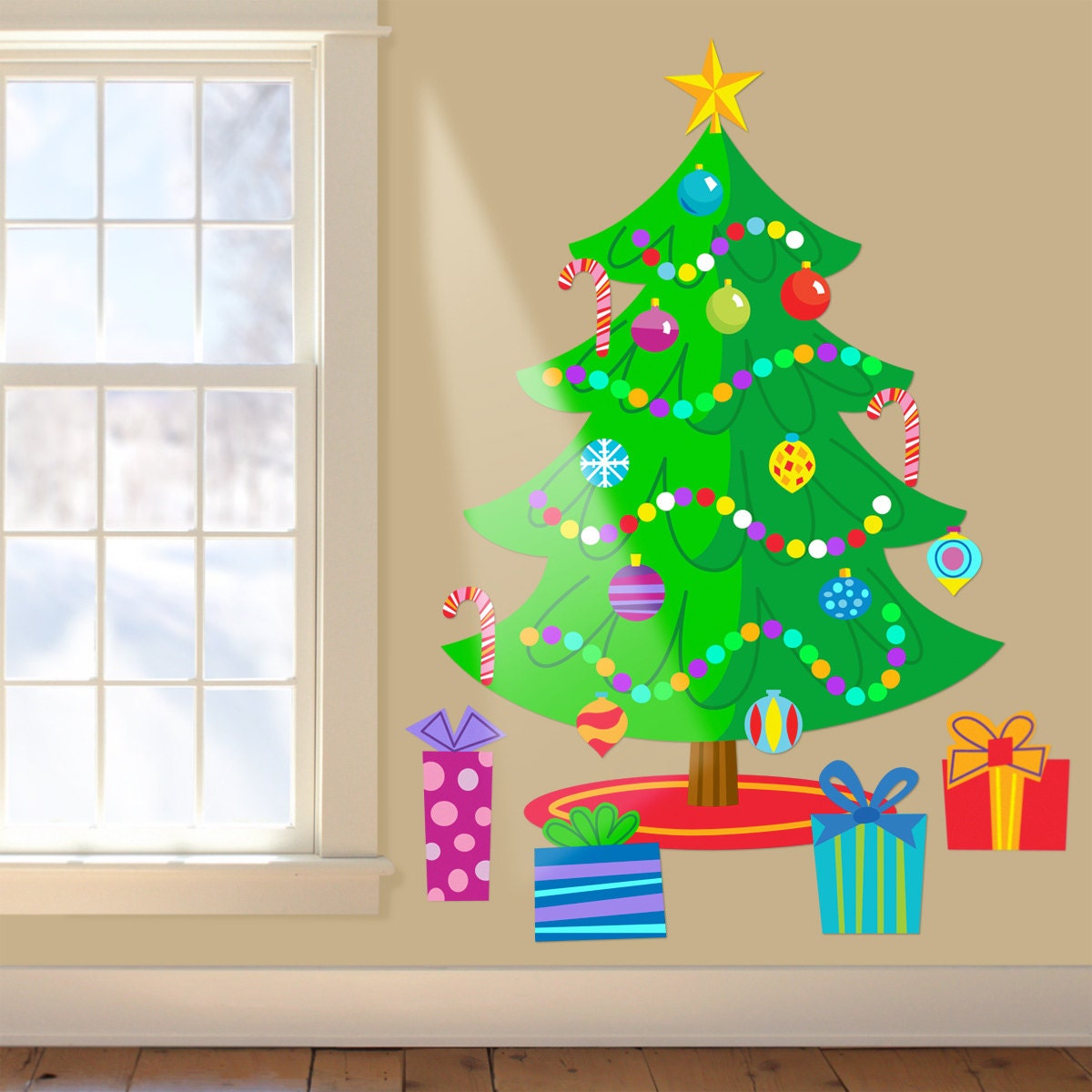 jumbo christmas tree peel and stick wall decal jumbo christmas tree peel and stick wall decal