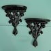 Pair of Shelves ornate baroque Hollywood regency Paris apartment vintage large "Bronze Ornate Shelves"