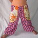REtro Birds Trousers Terry 70s Fabric for Retro Girls Sz 4 T ( EU Sz 98)