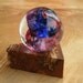 Glass Marble and Cherry Burl Stand by Jonathan Winfisky