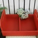 Old Painted Red Wooden Carry All Box . Garden, Kitchen, Craft . Large with Handles