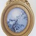 Homco Oval Picture Bluebirds and Nest