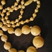 Long Antique Graduated Genuine Ivory Bead Necklace. VG Vtg. Cond.
