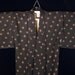 Vintage Japanese Matte Silk Dk.Charcoal Kimono Woven w/ Lt. Tan - Xlnt.