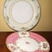 Antique Wetley China Birks 9234 Pink Gold Plate and Meito Plate