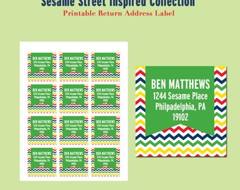 This is a picture of Shocking Sesame Street Return Address Labels It is a picture of Shocking Sesame Street Return Address Labels