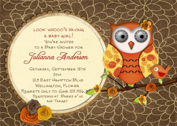 Fall Themed Baby Shower Invitations 7