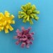 3 pc set of Swirl Flowers - Ceramic Mosaic Tile