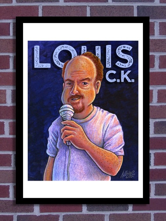Louis CK Standup Comedy Poster Signed by AlbrightIllustration