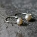 Delicate Pearl & Sterling Drop Earrings, Classic and MInimalist, Wedding