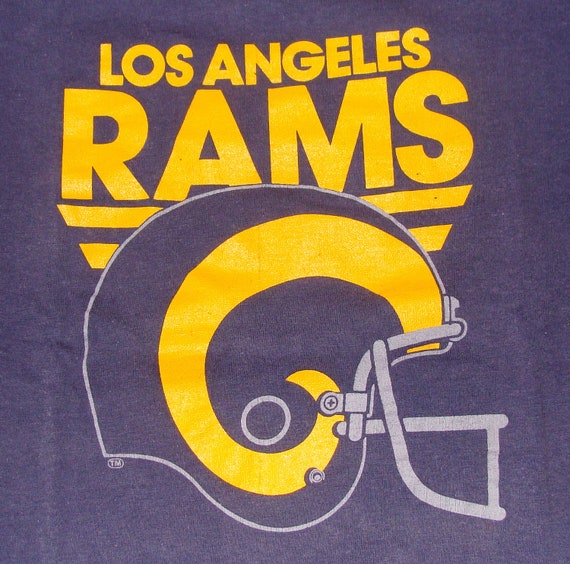 Vintage 80s Los Angeles LA Rams Football Blue T-Shirt