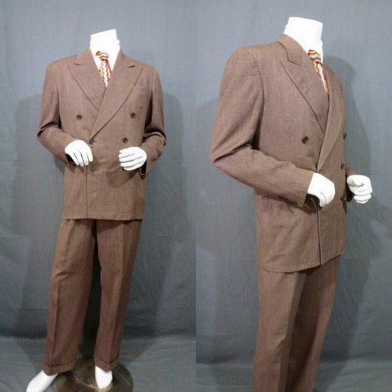 Items similar to SALE Mens Vintage 40s Zoot Suit Double ...