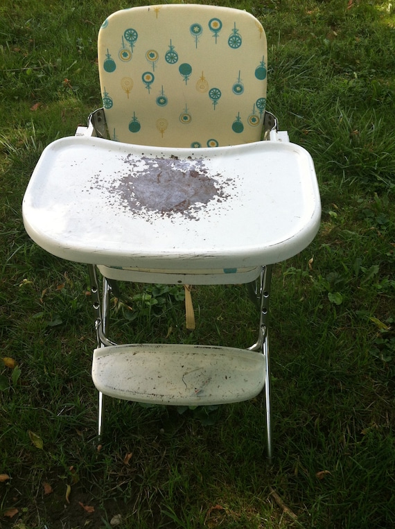 Vintage Metal High Chair by PrairieTreasure on Etsy