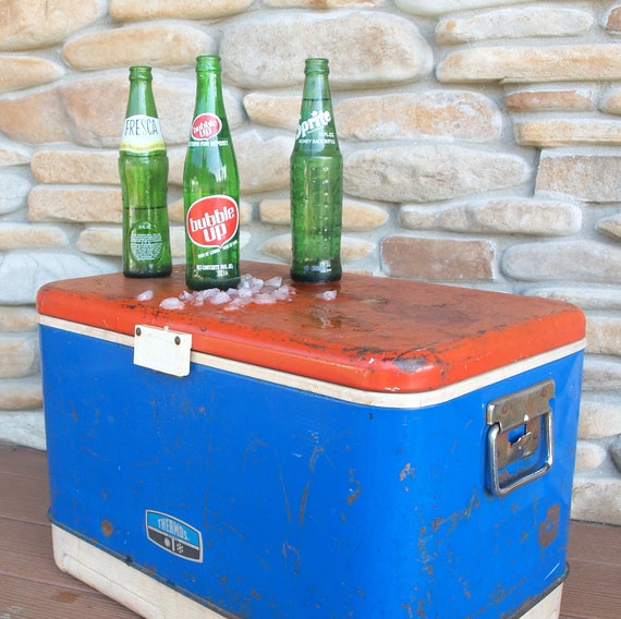 Retro Red White And Blue Vintage 1960s Ice Chest By Acesfindsvintage