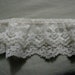 Vintage Double Ruffle Gathered Lace Off White Over 3 yards 1 1/2" Wide ONLY 5 USD