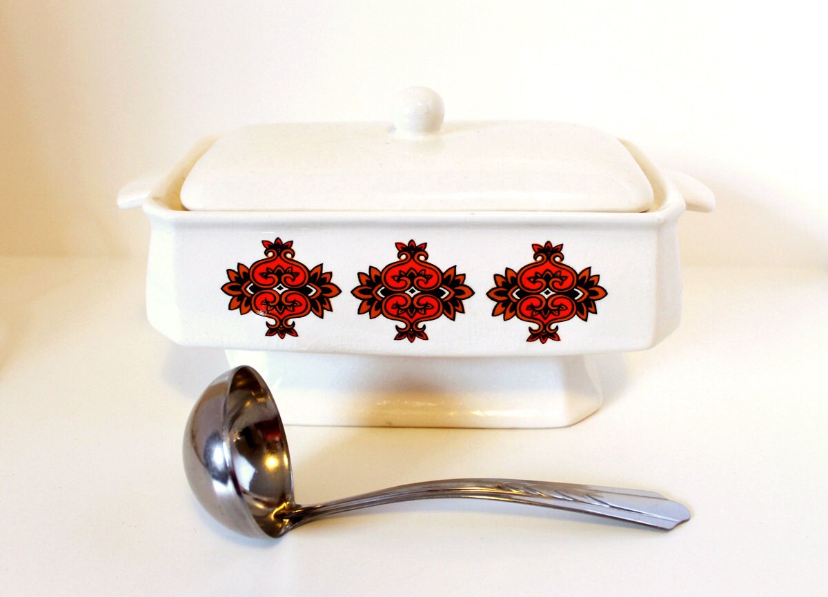 Vintage Electric Warming Dish Serving Chafing Tureen Retro 1950s