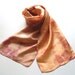 Silk Scarf Shibori Hand Dyed Soft Orange Brown