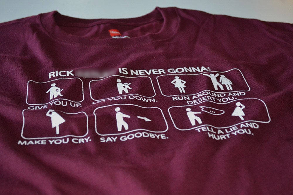 rick roll shirt