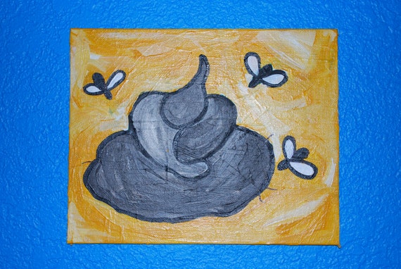 Items Similar To Poop Humor Art Poop Pile Painting 8x10 Poop Pile