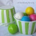 GReeN and WHiTe STriPe NuT/CANDy/PoRTiON CuPS-Gumballs, Snacks, Nuts, Cupcakes-Birthday Parties-Showers-25ct