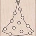 Hero Arts Circle Ornament Tree Christmas Wood Stamp K5628