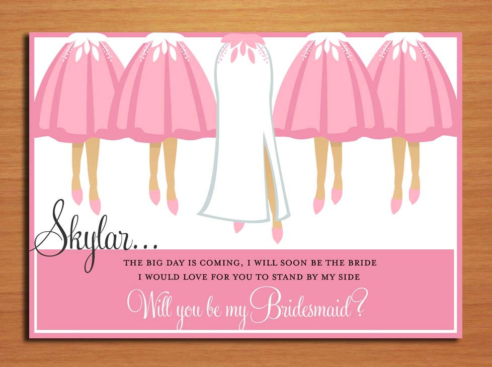 Will You Be My Bridesmaid / Wedding Party Set of 3 Customized