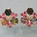 RESERVED FOR ZELDA / Vintage Cherry Blossom Cufflinks -:- Mother of Pearl, Hinged Backs