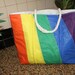 recycled spinnaker and dacron sail bag