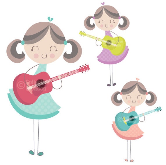 girl playing guitar clipart - photo #7