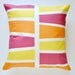 Magenta, Orange and Yellow Blocks 16x16in Removable Pillow Cover
