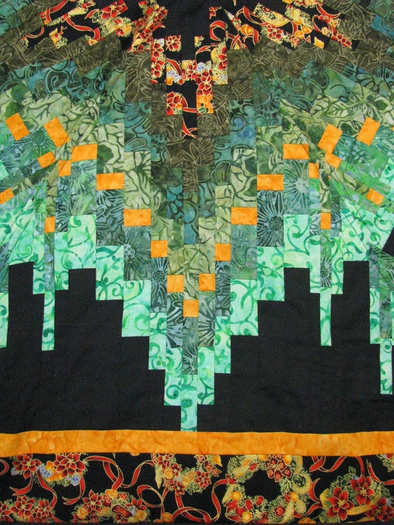 Quilted Bargello Christmas Tree Skirt