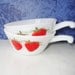 Vintage Fire King Hand Painted Strawberry French Handled Casserole Bowls