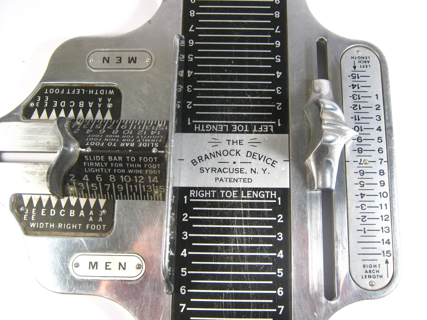 Vintage Brannock Device Shoe Size Measure Industrial Shoe