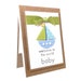 Baby Boy Card - "Welcome To The World Baby" Congratulations, Baby Shower, Baby Announcement - Handmade Greeting Card