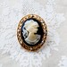 vintage antique cameo brooch for wedding bouquet, bridal, something old