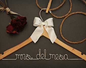 Bridesmaid Dress - Wedding Gown - Name Hanger - Wire Name Hanger - Custom Hanger - Personalized Hanger - Wedding Gifts and Mementos - Bridal
