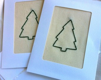 Sale embroidered christmas cards set of four by beantown