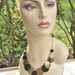 Tribal Ethnic Style Retro Faux Coin & Wood Pendant Necklace