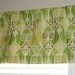 CLEARANCE Designer Williamsburg Sheraton Ikat Lemongrass Valance 50" wide x 16" long Green Yellow and Brown Lined with Cotton Muslin