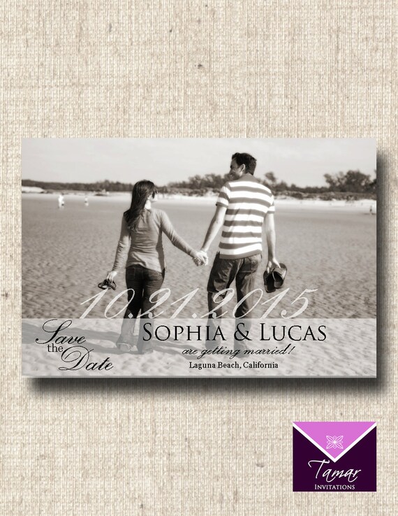 Printable Save the Date Photo Card - Wedding Thank You Card Il_570xn
