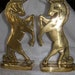 1970 set vintage brass bookends unicorn tawain fantasy animal modernist style zodiac