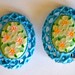 ITALIAN Mosaic Clip on Earrings, Mosaic Flowers, Blue Enamel, Vintage Fine Jewelry, Estate Sale, Item No. B577